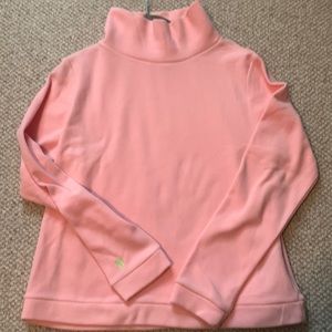 Dudley Stephens Park Slope turtleneck in Terry fleece pink L